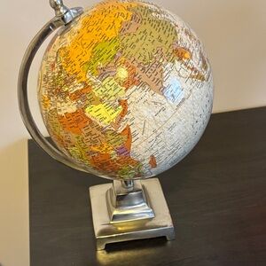 Silver and Multicolor Decorative Globe
